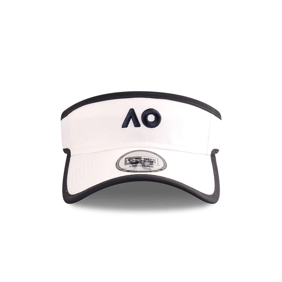Australian Open Visor - 2025 AO White Visor Performance Core Hat - New Era